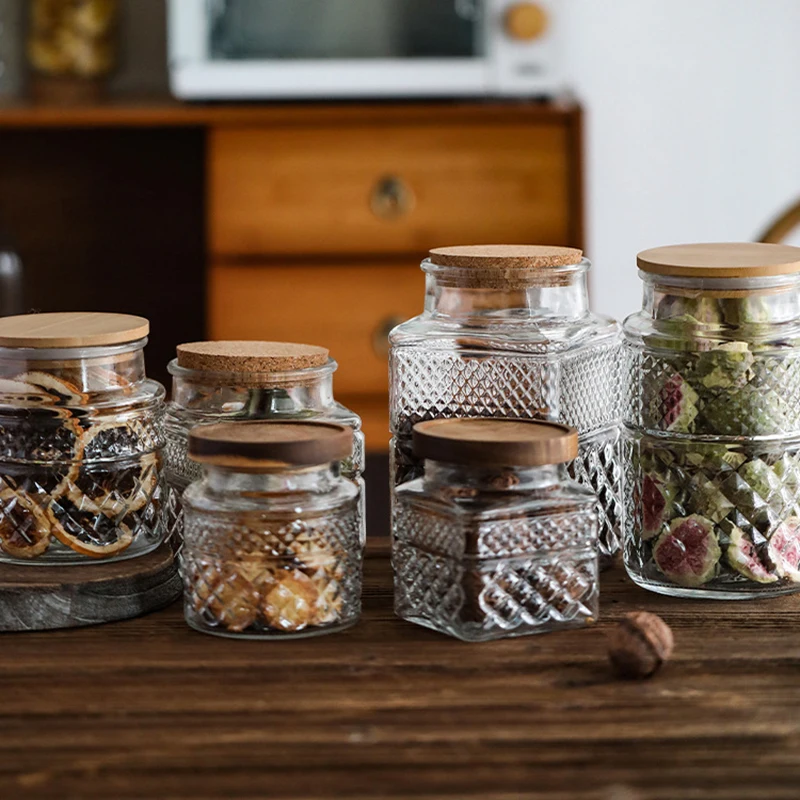 Food Storage Glass Containers Large - جرة زجاجية محكمة الغلق ذات سعة