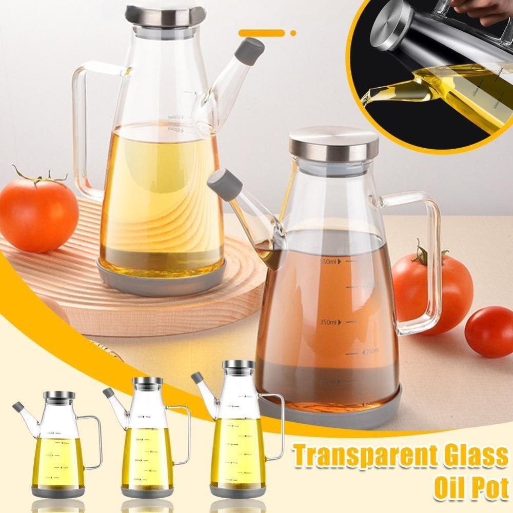 Food Storage Glass Containers Large - دائم الغذاء الصف موزع الزيت زجاجة
