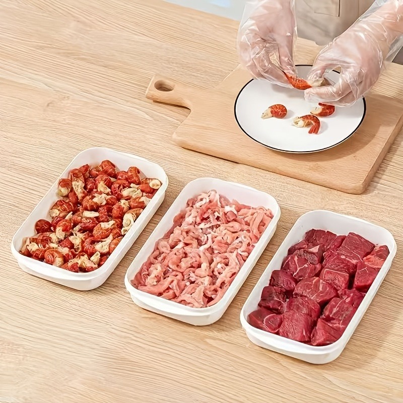 Food Storage Box Plastic - صندوق حفظ اللحوم المحمول للثلاجة، حاوية