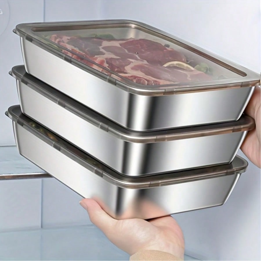 Food Storage Box Set - 6 قطع (3 صناديق + 3