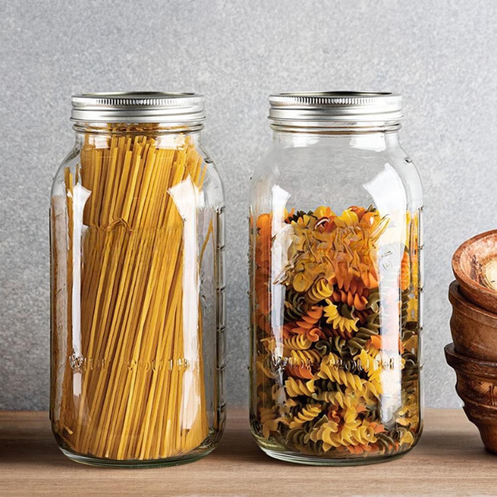 Food Storage Glass Containers Large - برطمان زجاجي واسع الفوهة سعة 2000