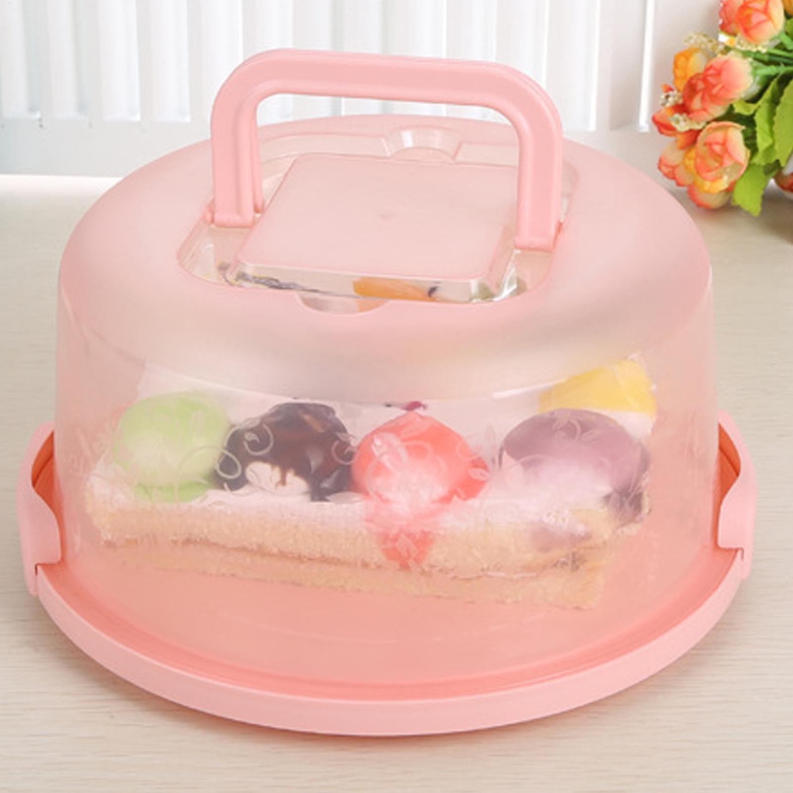 Food Storage Box Plastic - حامل كيك محمول قابل لإعادة الاستخدام،