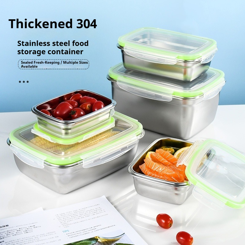 Food Storage Box Set - مجموعة صناديق الغداء المصنوعة من الفولاذ
