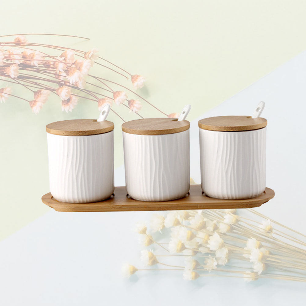 Food Storage Box Set - طقم برطمانات توابل سيراميك إبداعي بتصميم