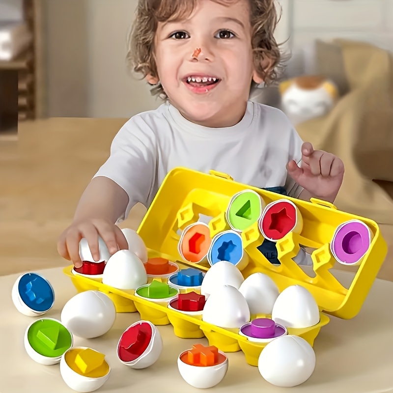 Food Storage Eggs - 6/12 قطعة من ألعاب مطابقة الألوان