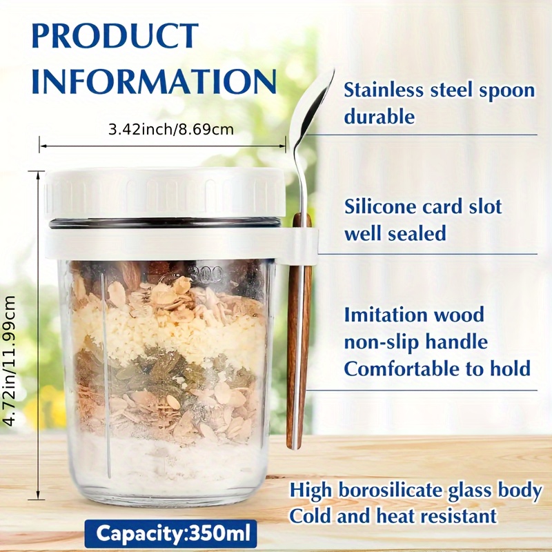 1 قطعة/2 قطعة كوب الشوفان الزج - مراجعة Food Storage Jar Set وسعره