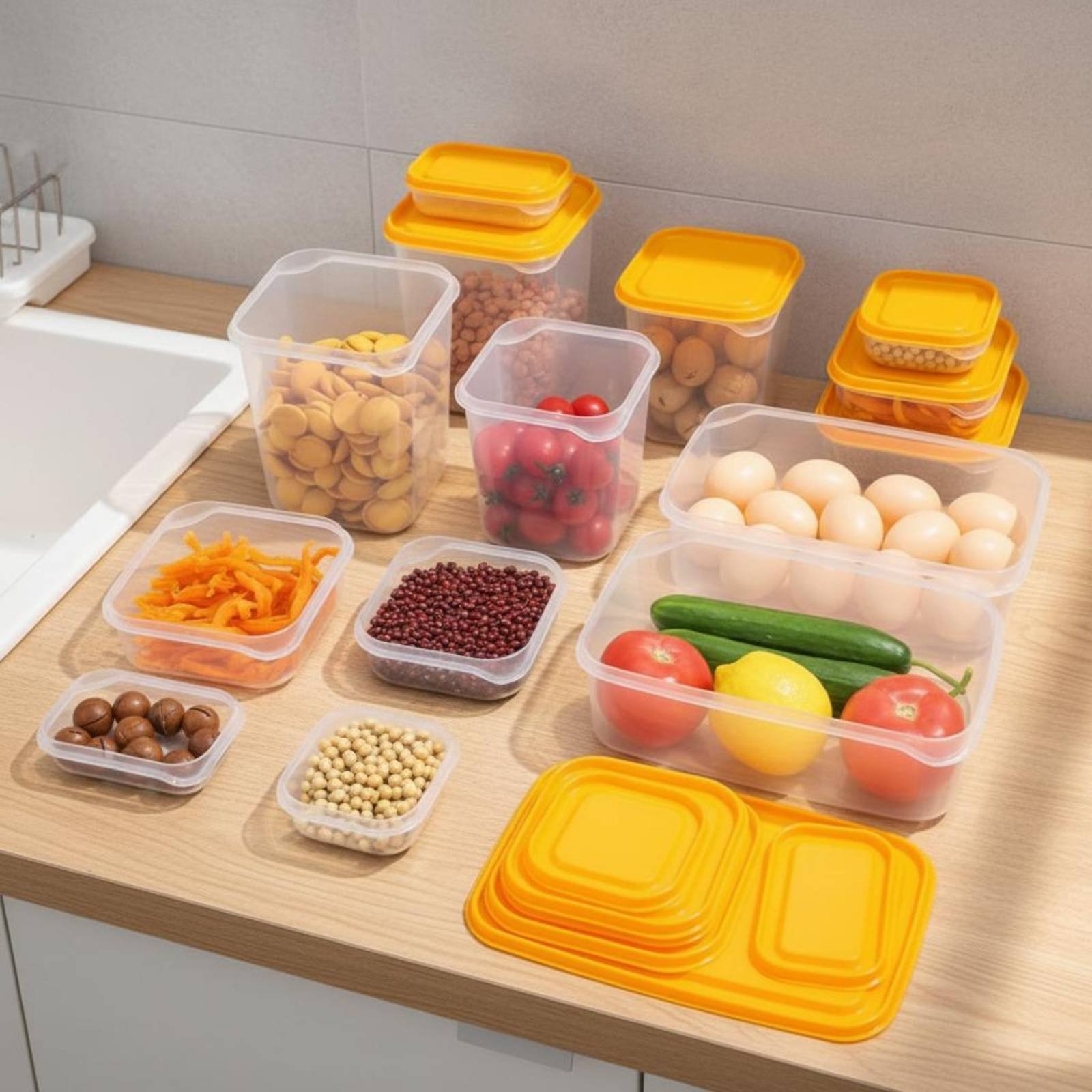 مجموعة من 17 قطعة لتخزين الطعا - مراجعة Food Storage Box Set وسعره