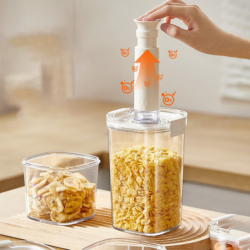فراغ مختومة خزان حبوب البن فرا - مراجعة Food Storage Jar Set وسعره