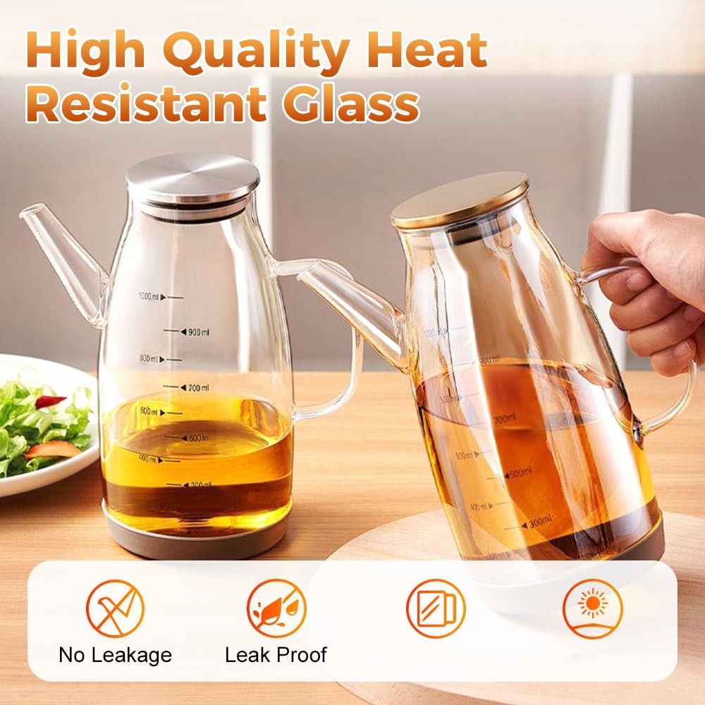 دائم الغذاء الصف موزع الزيت زج - مراجعة Food Storage Glass Containers Large وسعره