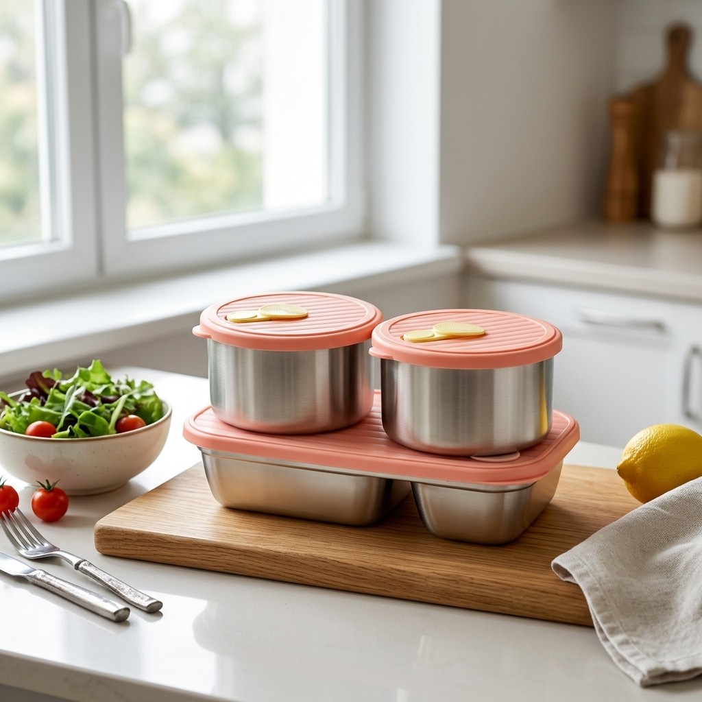 صندوق غداء آمن للميكروويف من ا - مراجعة Food Storage Jar Set وسعره