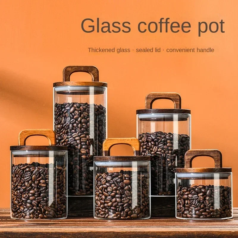800-2100 مللي غطاء الخشب جرة ز - مراجعة Food Storage Glass Containers Large وسعره