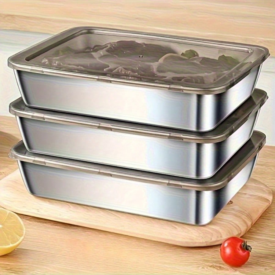 6 قطع (3 صناديق + 3 أغطية) من  - مراجعة Food Storage Box Set وسعره