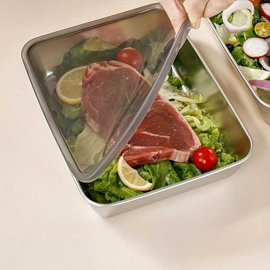 6 قطع (3 صناديق + 3 أغطية) من  - مراجعة Food Storage Box Set وسعره
