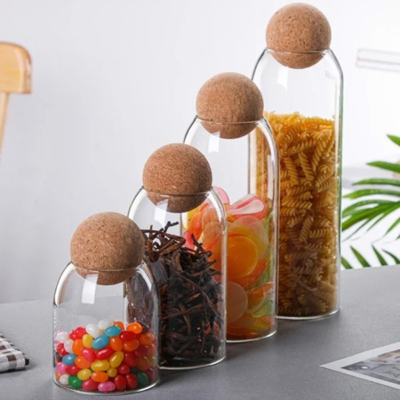 أوعية تخزين زجاجية بغطاء كروي  - مراجعة Food Storage Jar Set وسعره