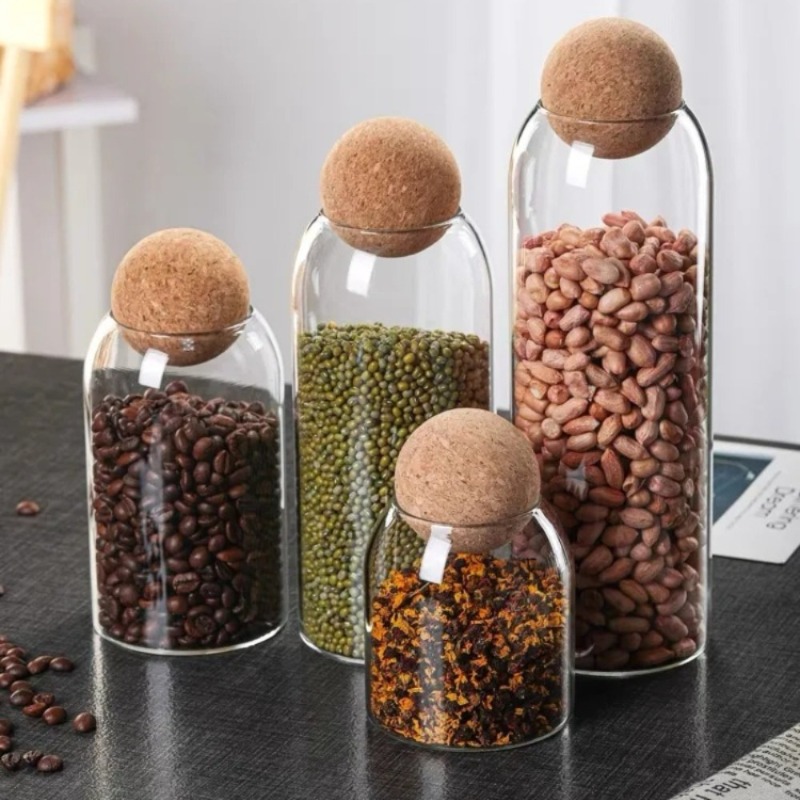 أوعية تخزين زجاجية بغطاء كروي  - مراجعة Food Storage Jar Set وسعره