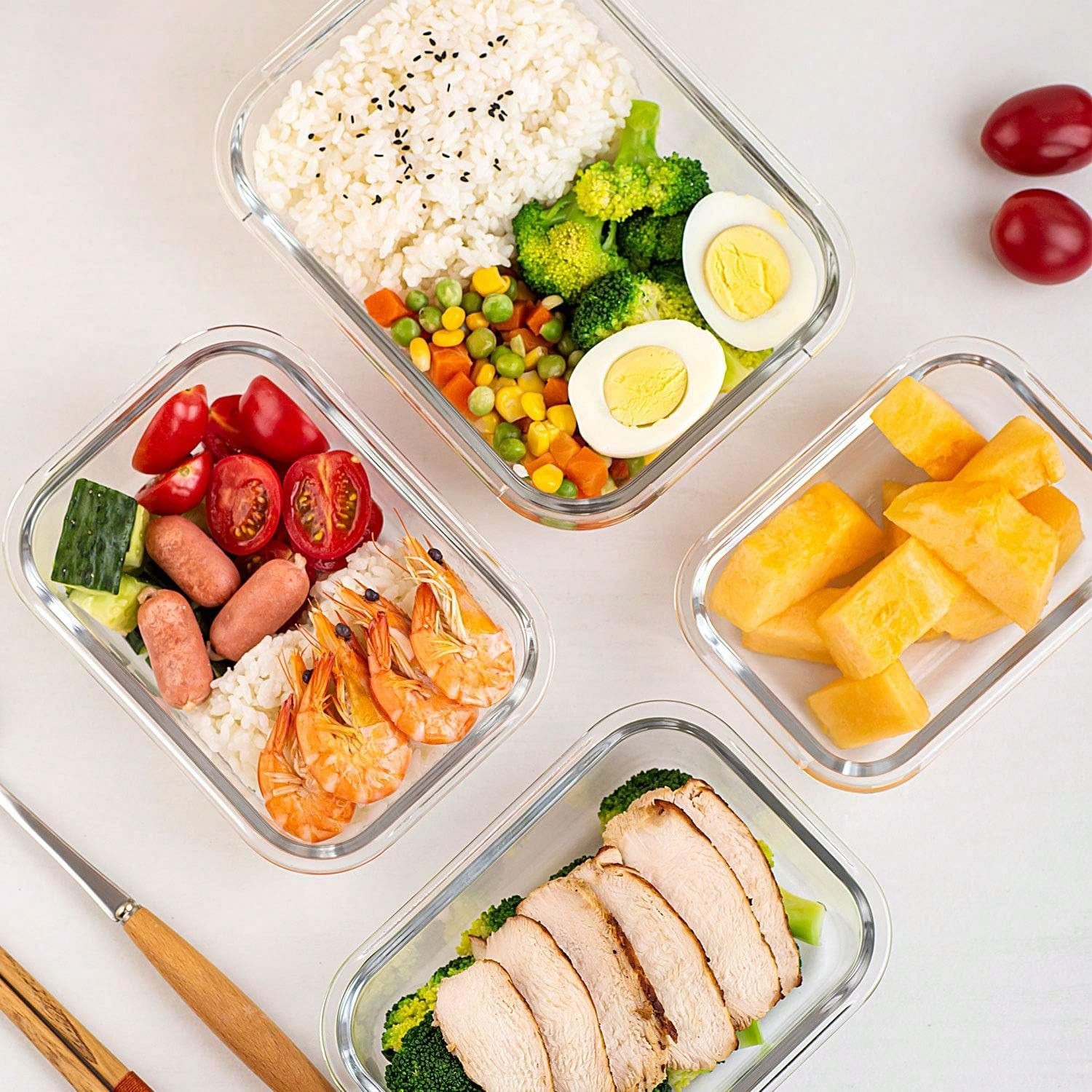 10 حاويات زجاجية لتحضير الوجبا - مراجعة Food Storage Box Set وسعره