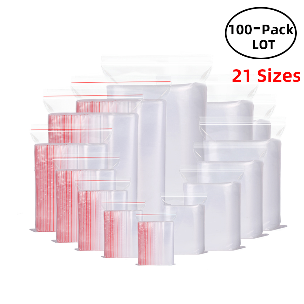 100 قطعة/الحزمة أكياس قفل بسحا - مراجعة Food Storage Zip Lock Bags وسعره