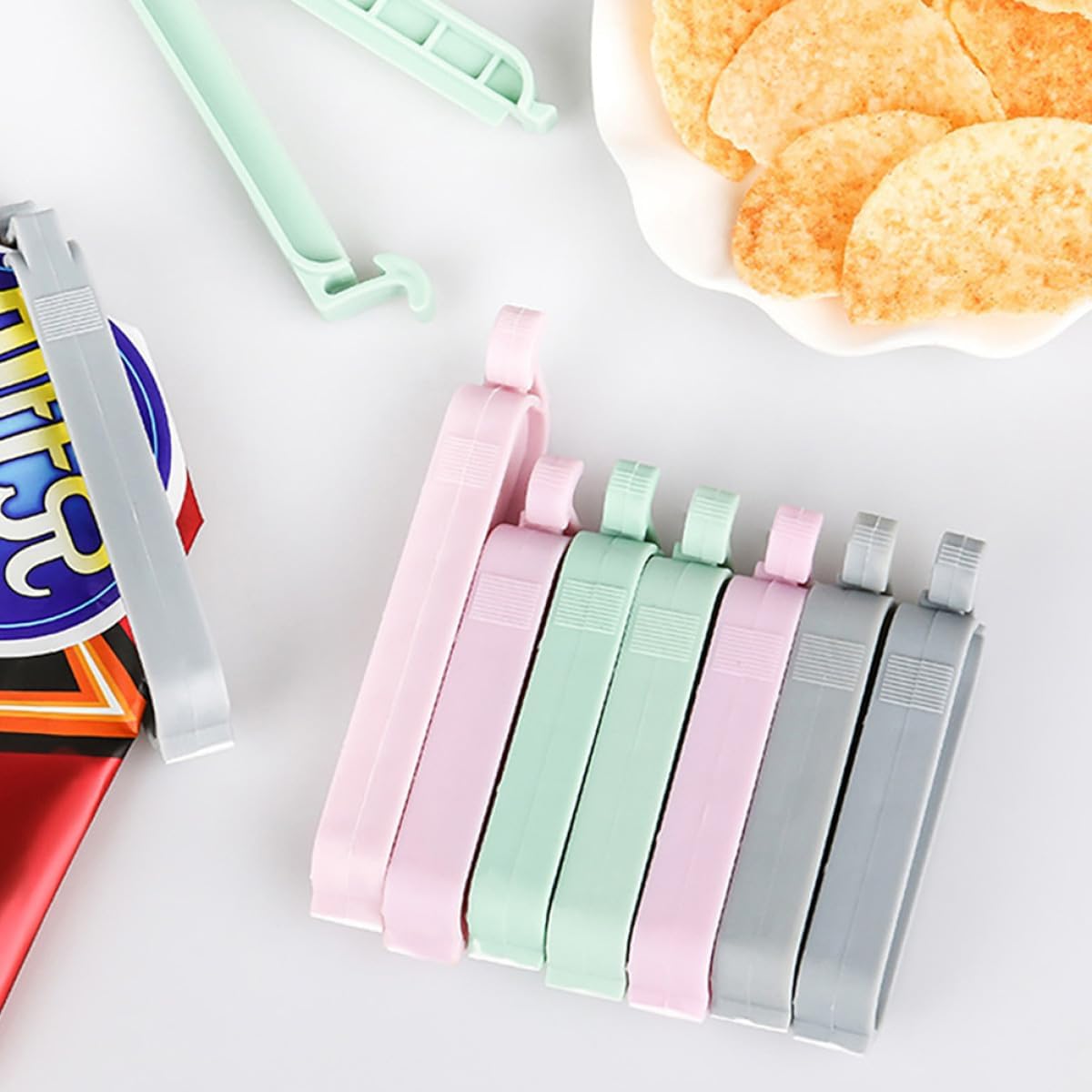 12 قطعة مشابك بلاستيكية متعددة - مراجعة Food Storage Roll Bags وسعره