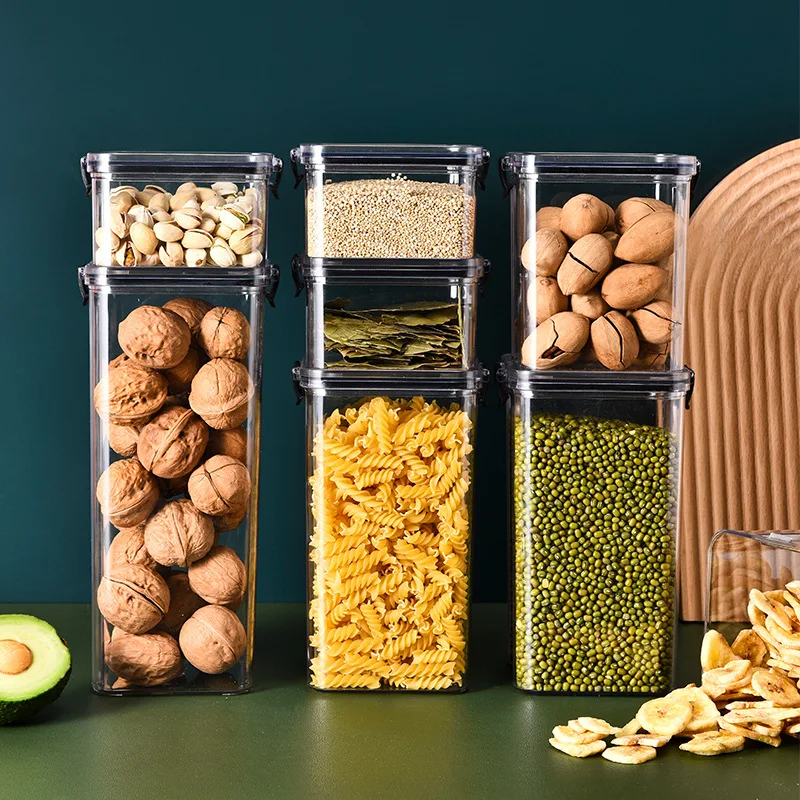 وعاء حبوب للمطبخ، حاوية محكمة  - مراجعة Food Storage Glass Containers Large وسعره