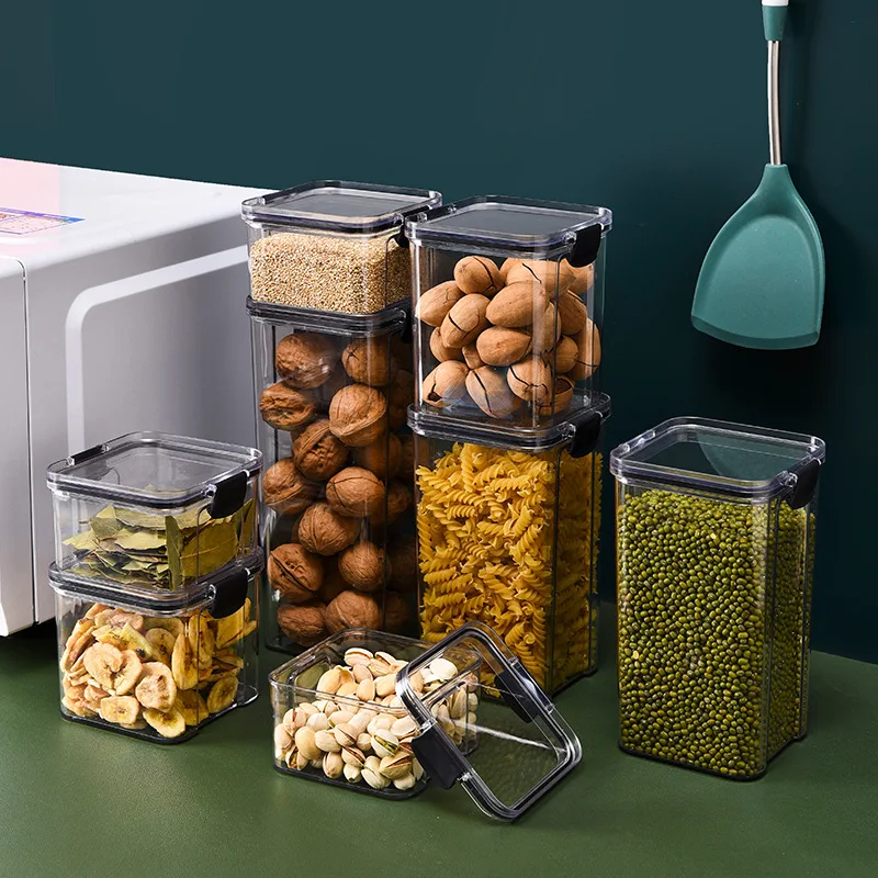 وعاء حبوب للمطبخ، حاوية محكمة  - مراجعة Food Storage Glass Containers Large وسعره