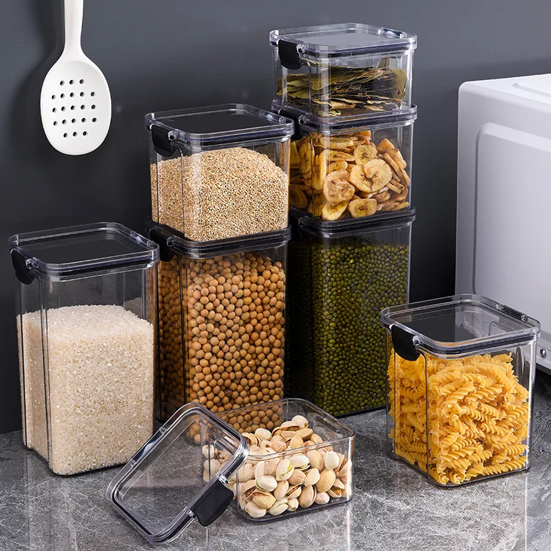 وعاء حبوب للمطبخ، حاوية محكمة  - مراجعة Food Storage Glass Containers Large وسعره