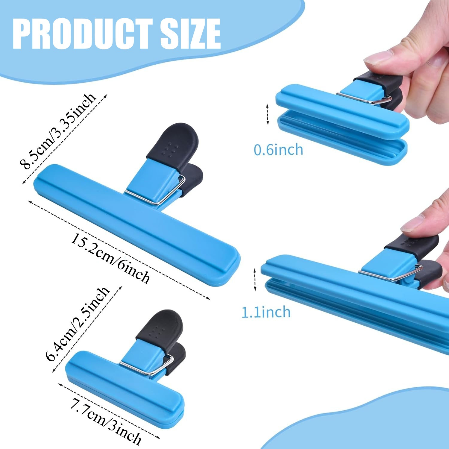 3-12 قطعة متعددة الأغراض مشبك  - مراجعة Food Storage Roll Bags وسعره