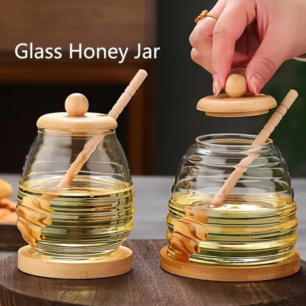 وعاء زجاجي شفاف بتصميم خلية ال - مراجعة Food Storage Glass Containers Large وسعره