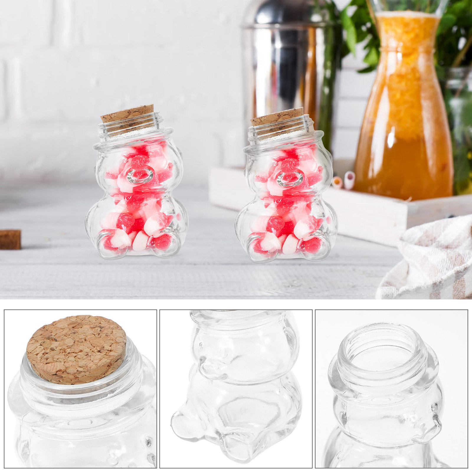 طقم من 4 أوعية زجاجية شفافة مح - مراجعة Food Storage Jar Set وسعره
