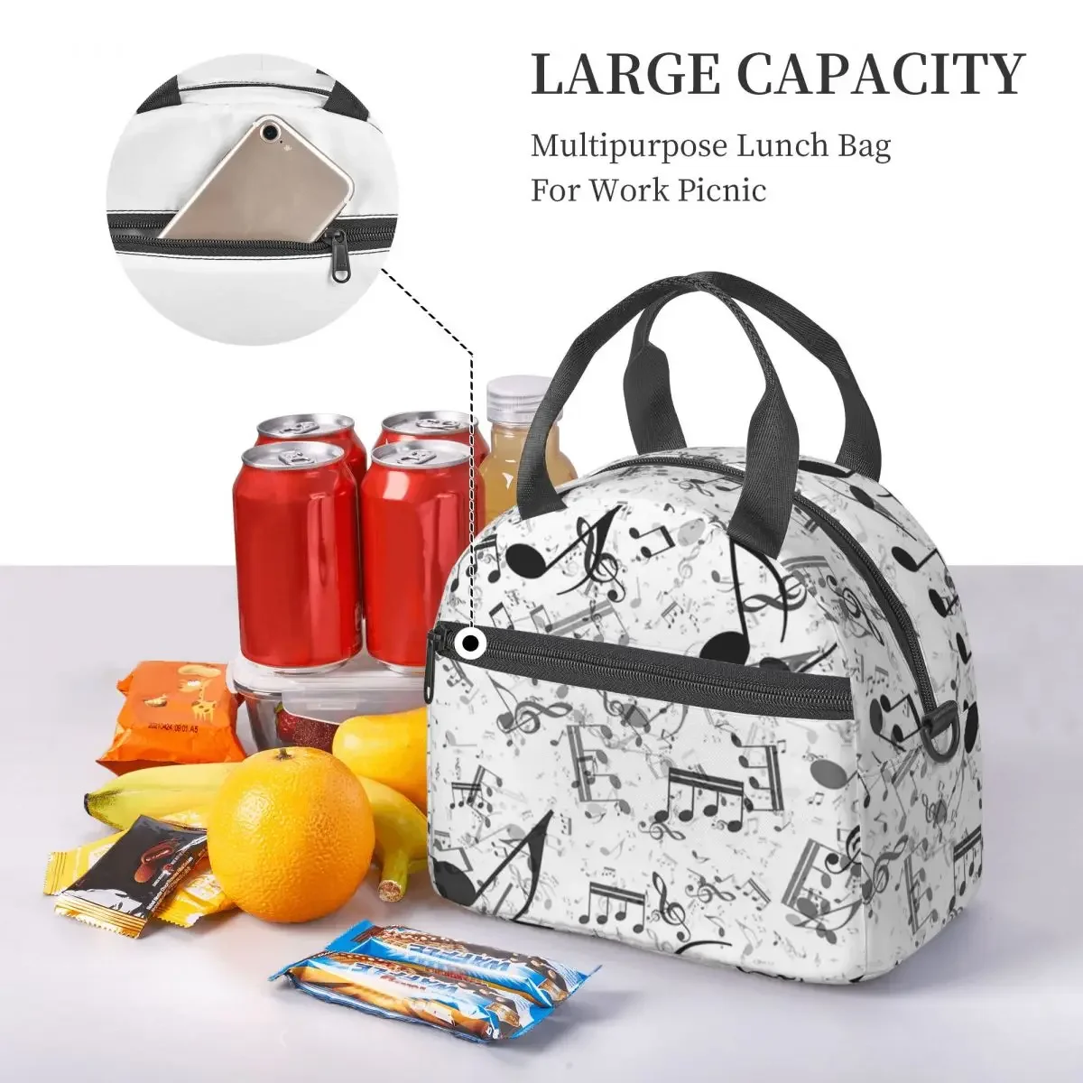 حقيبة غداء معزولة بتصميم نوتات - مراجعة Food Storage Notes وسعره