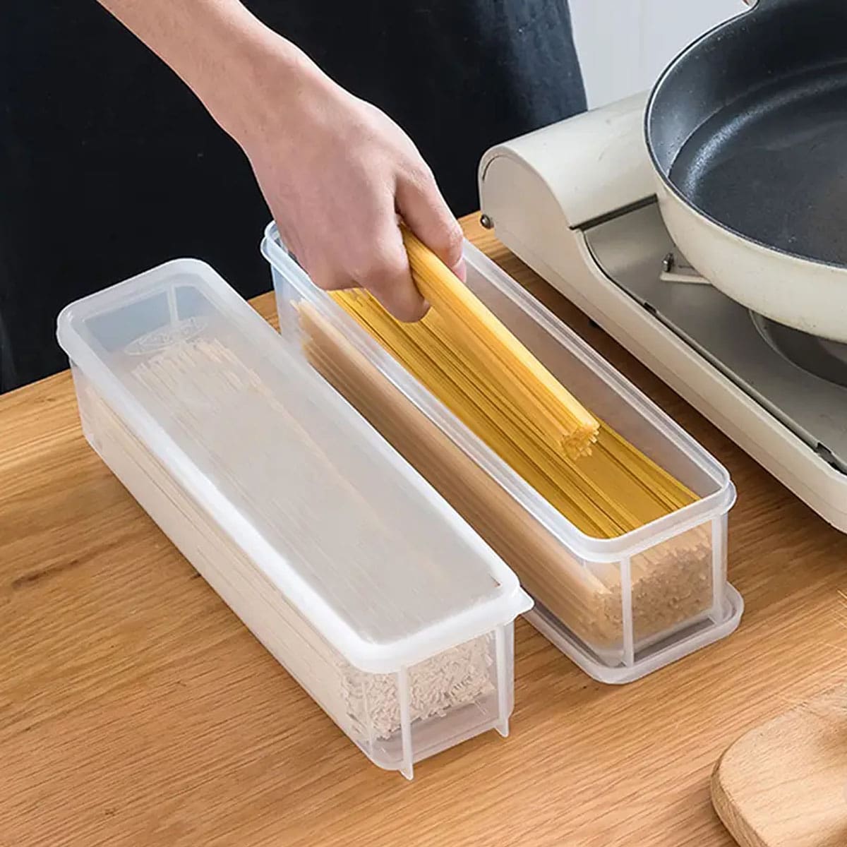 صندوق تخزين بلاستيكي شفاف، علب - مراجعة Food Storage Box Set وسعره